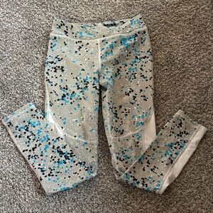 Under Armour Kids' Speckled Leggings - Gray and Blue